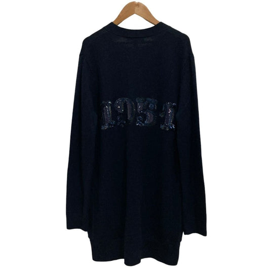 Max Mara Villar Wool Cashmere Long Knit Cardigan Navy Spring Summer Fall L