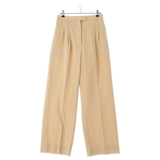 Hermes Gaultier Era Wool Silk Fully Lined Hand Stitch Trousers Pants Beige 38