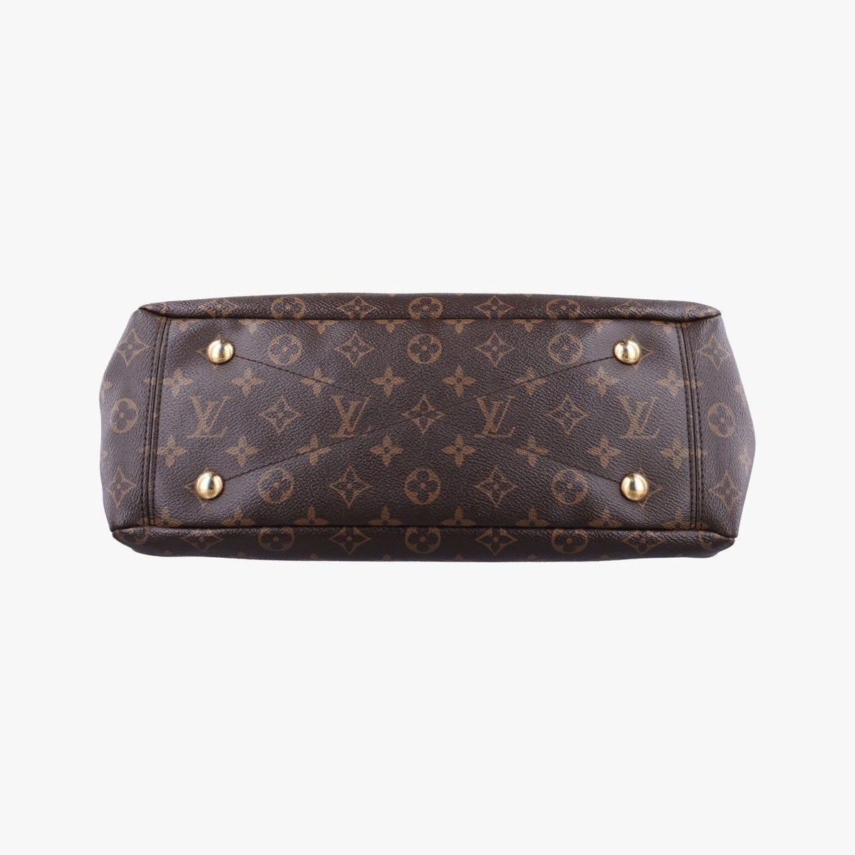 Louis Vuitton Pallas Monogram Brown Aurore Canvas Calfskin Handbag — view 3