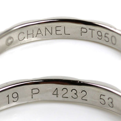 Chanel Platinum Quilted Diamond Ring — view 5