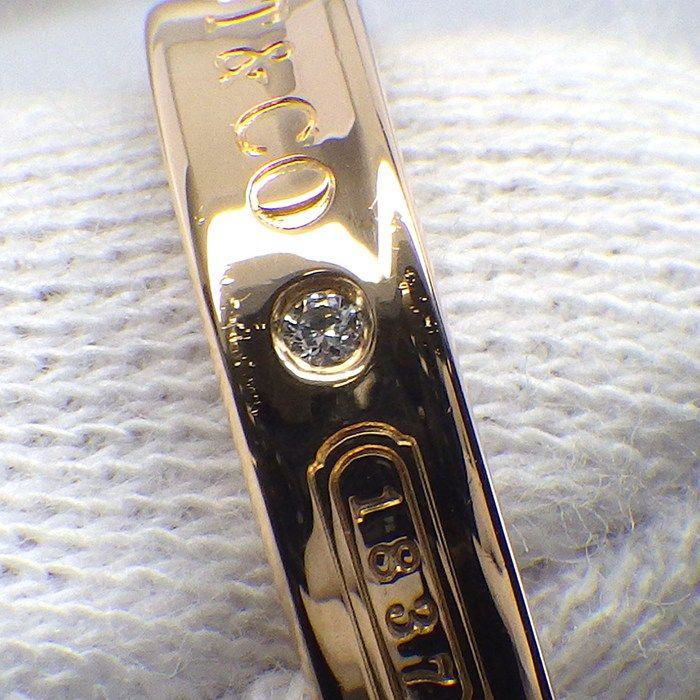 Tiffany & Co Ring 1837 Narrow Diamond 18K Pink Gold — view 4