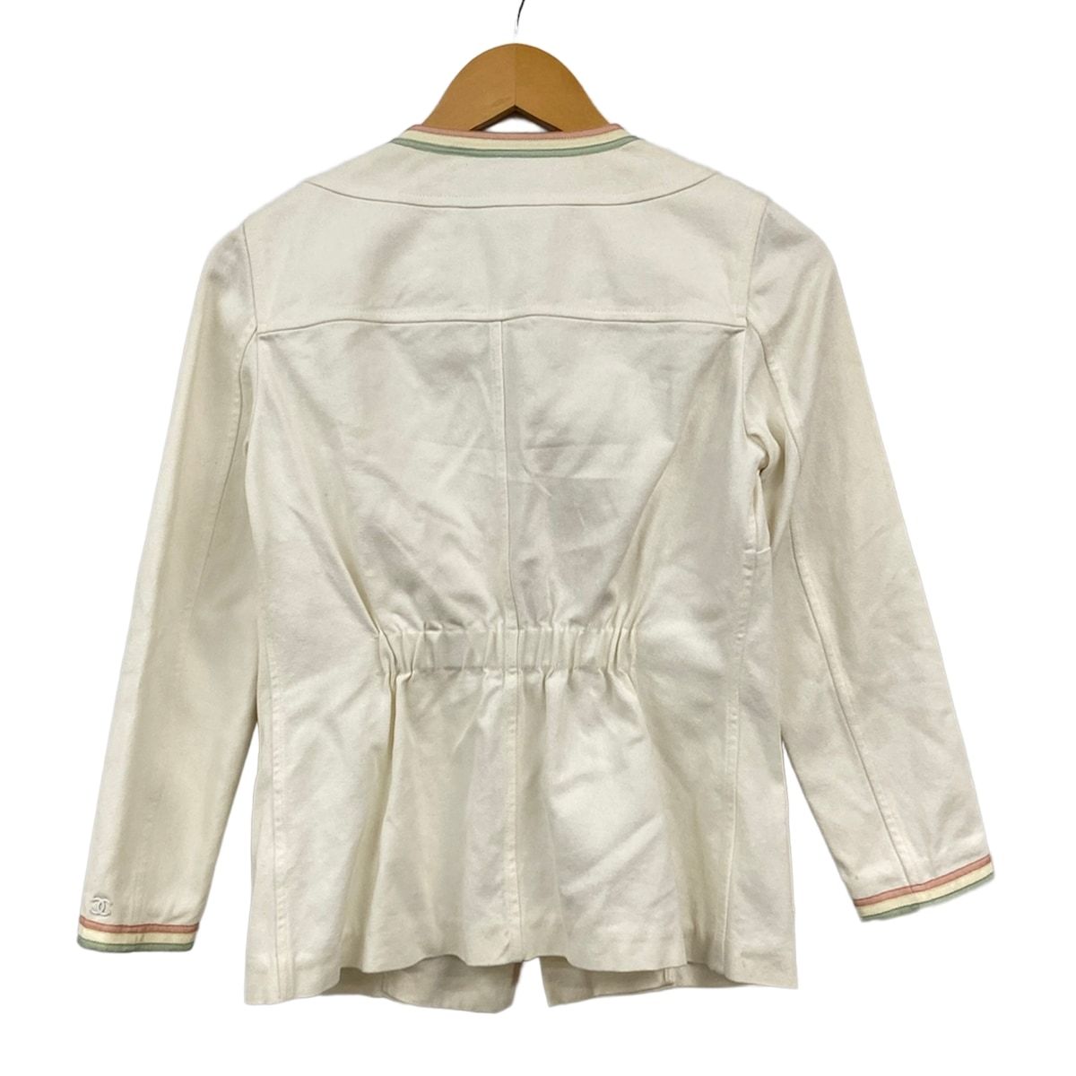 Chanel Jacket S Ivory Dark Green Multi 36 — view 2