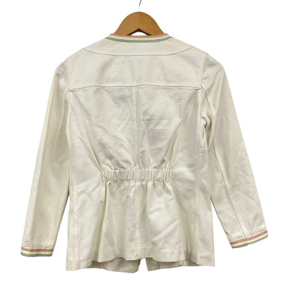 Chanel Jacket S Ivory Dark Green Multi 36 — view 2