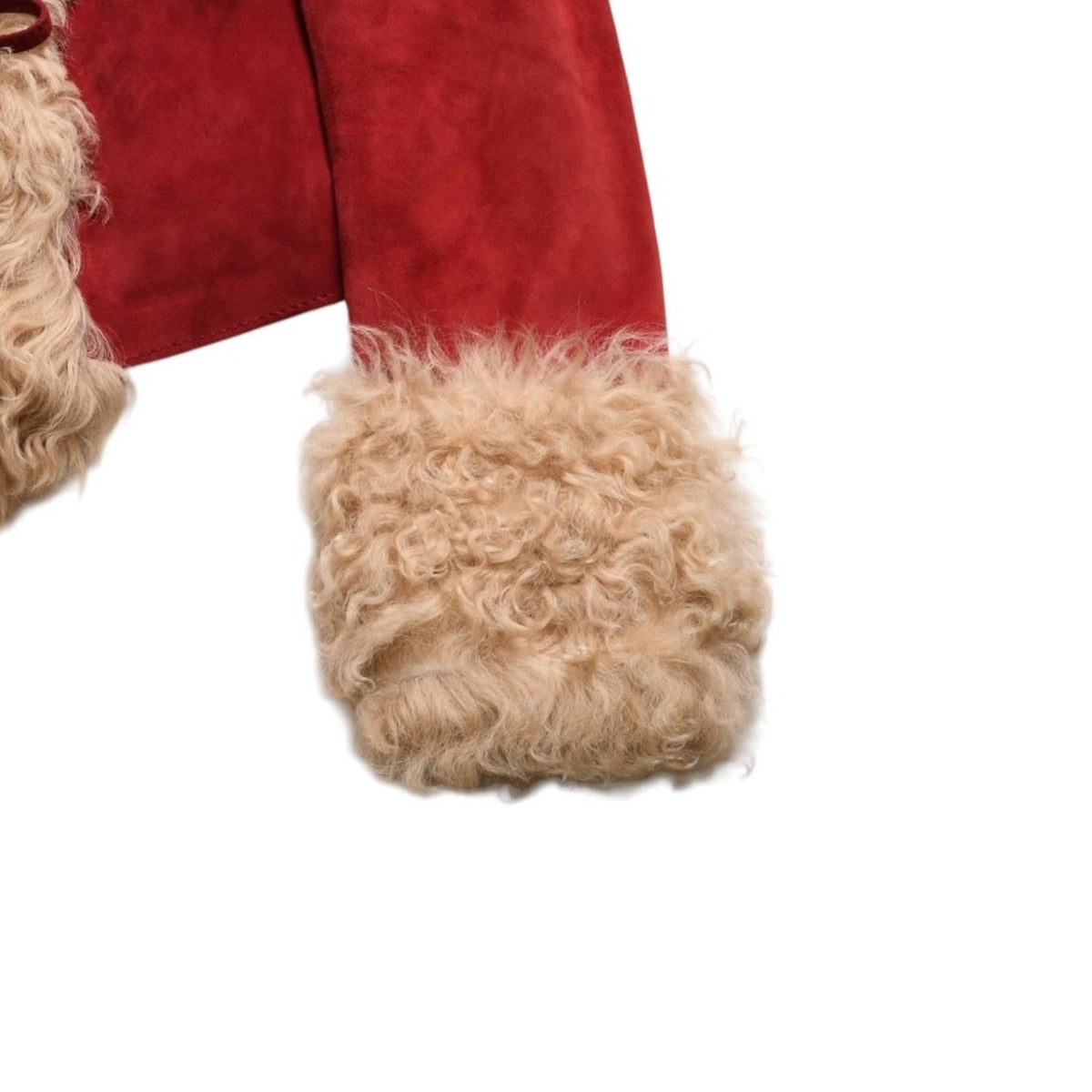 Dolce & Gabbana Suede Vintage Fleece Jacket Polyester Red — view 4