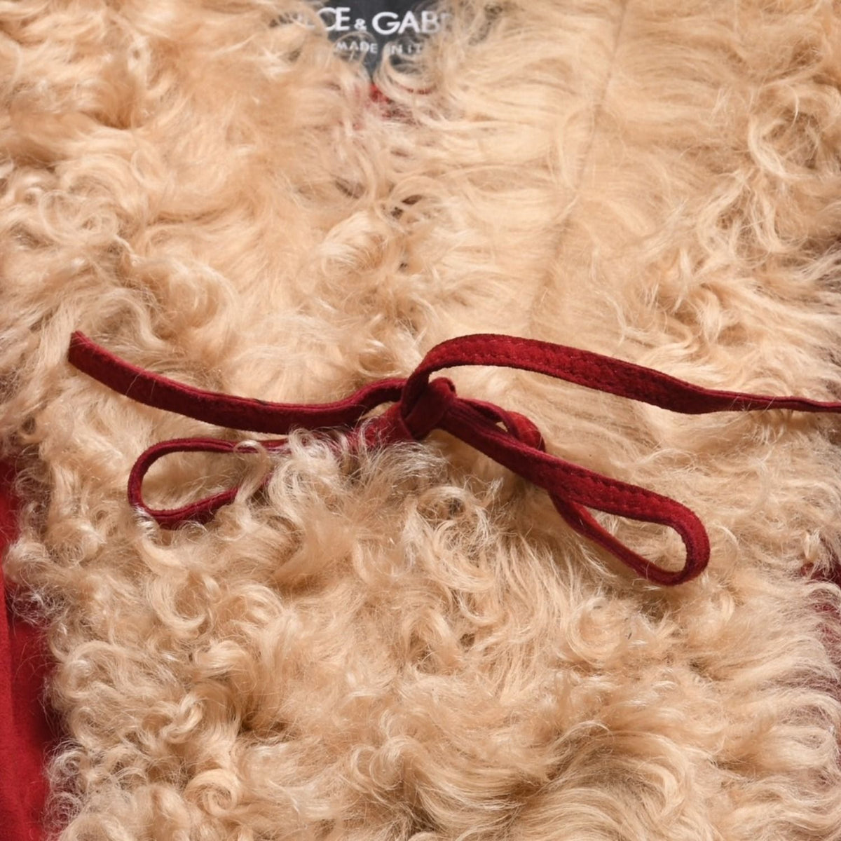 Dolce & Gabbana Suede Vintage Fleece Jacket Polyester Red — view 7