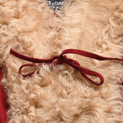 Dolce & Gabbana Suede Vintage Fleece Jacket Polyester Red — view 7