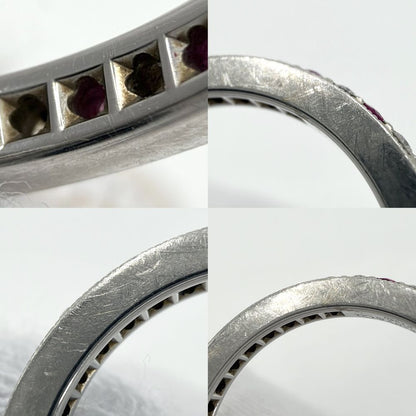 Tiffany & Co Ring Legacy Full Eternity Platinum Diamond Silver Pink — view 6