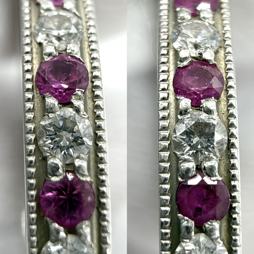 Tiffany & Co Ring Legacy Full Eternity Platinum Diamond Silver Pink — view 3