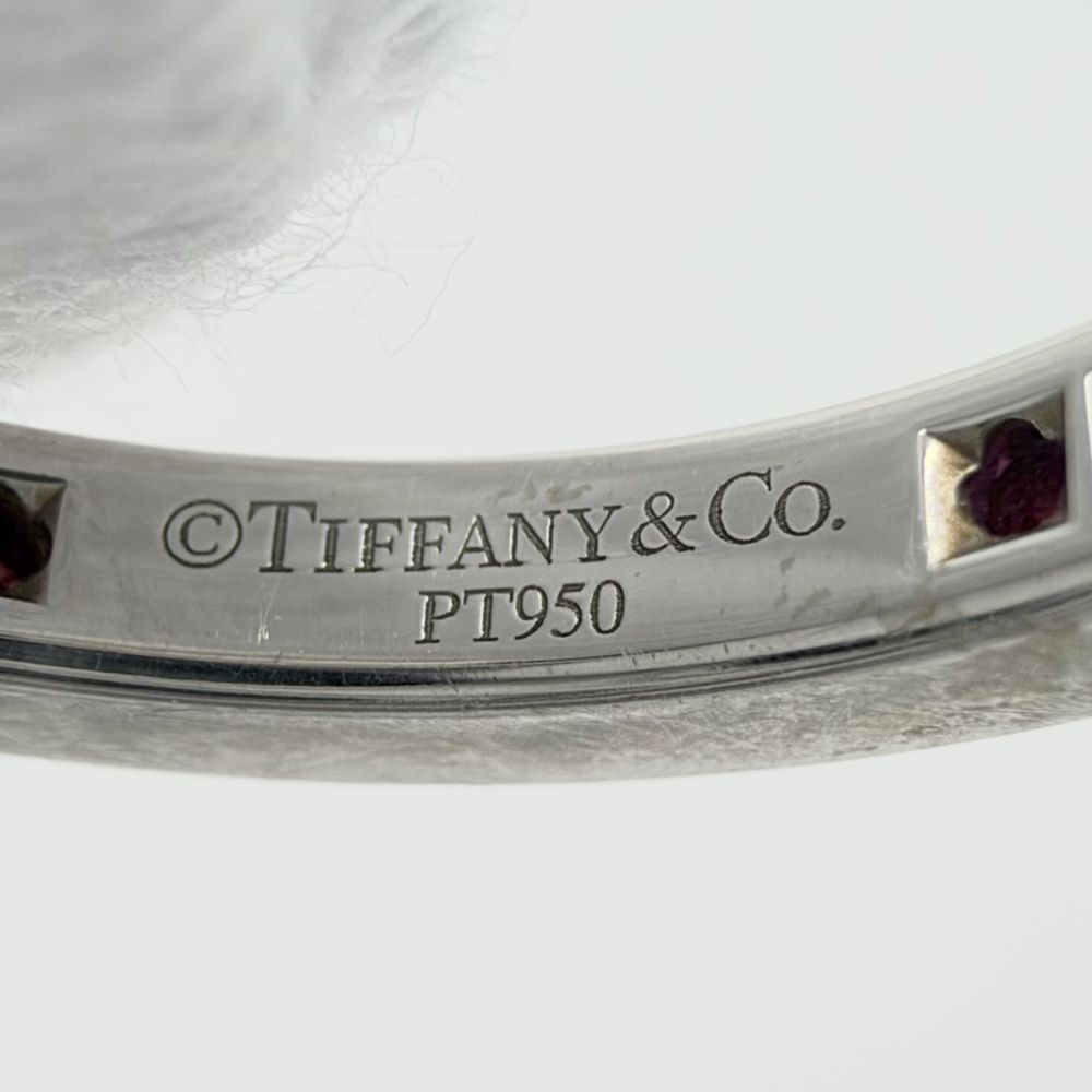 Tiffany & Co Ring Legacy Full Eternity Platinum Diamond Silver Pink — view 4
