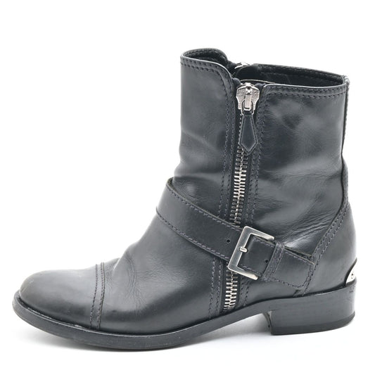 Miu Miu Short Boots Black Leather