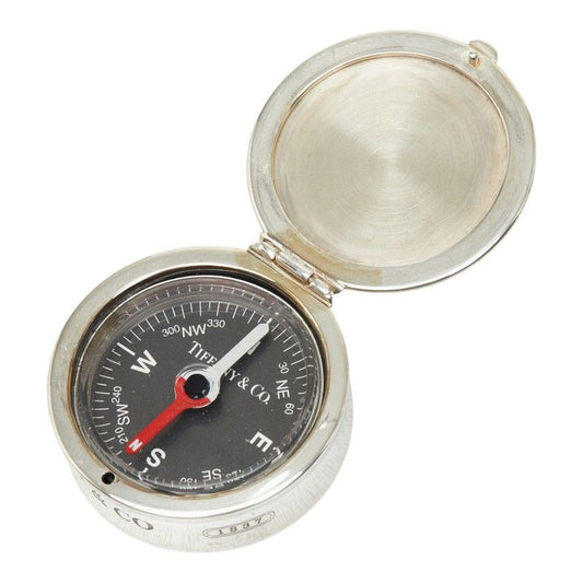 Tiffany & Co 1837 Compass Direction Magnet Magnetic Needle with Lid Silver