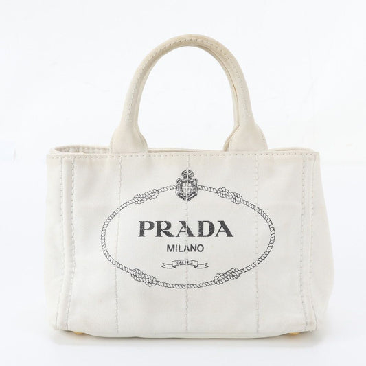 Prada Canapa Triangle Logo Handbag Tote Brands