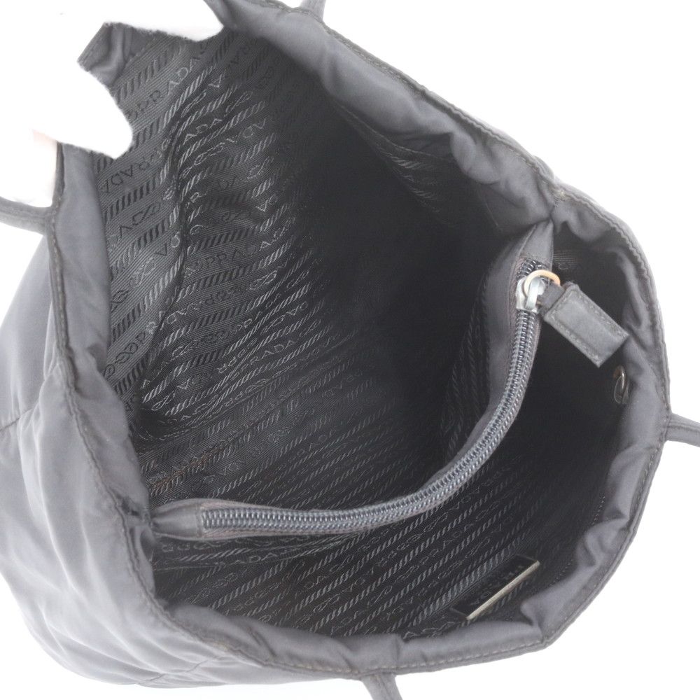 Prada Tessuto Nylon Triangle Logo Tote Bag Shoulder — view 8