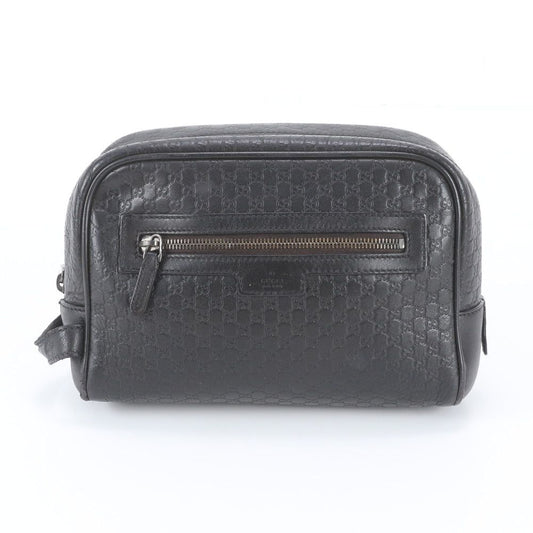 Gucci Guccissima Leather Clutch Pouch Business Black