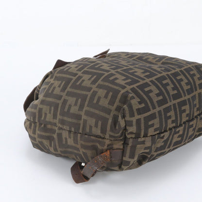 Fendi FF Zucca Leather Backpack Shoulder Bag Brown — view 5