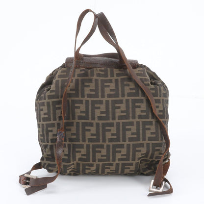 Fendi FF Zucca Leather Backpack Shoulder Bag Brown — view 3