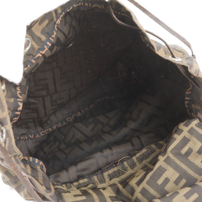 Fendi FF Zucca Leather Backpack Shoulder Bag Brown — view 7