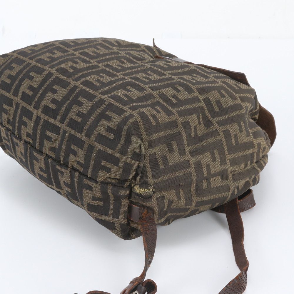 Fendi FF Zucca Leather Backpack Shoulder Bag Brown — view 4