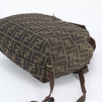 Fendi FF Zucca Leather Backpack Shoulder Bag Brown — view 4