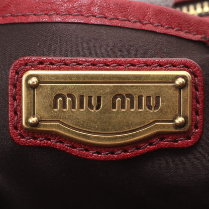 Miu Miu Braided Leather Handbag Tote Gold — view 8