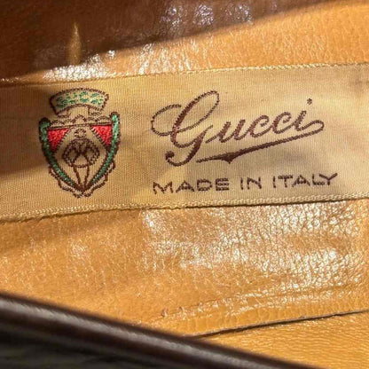 Gucci Horsebit Loafers Gold Brown — view 8