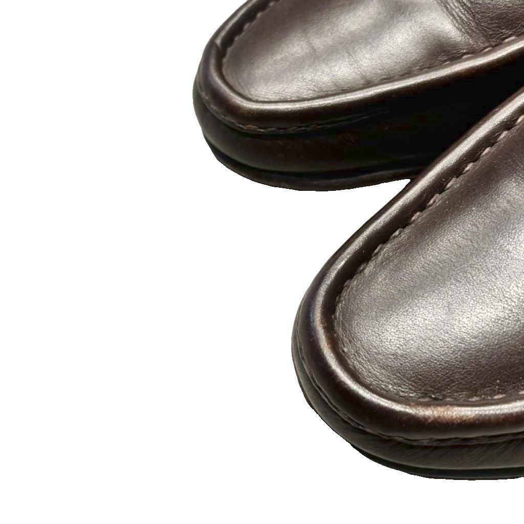 Gucci Horsebit Loafers Gold Brown — view 3