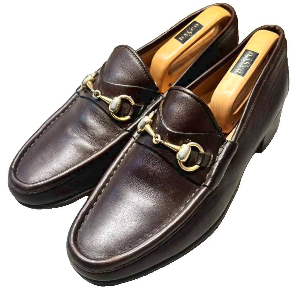 Gucci Horsebit Loafers Gold Brown