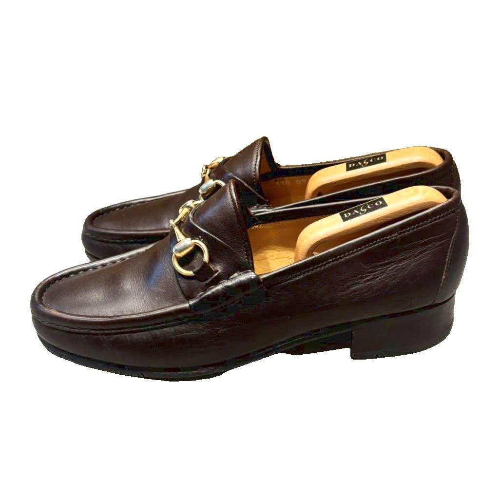 Gucci Horsebit Loafers Gold Brown — view 2