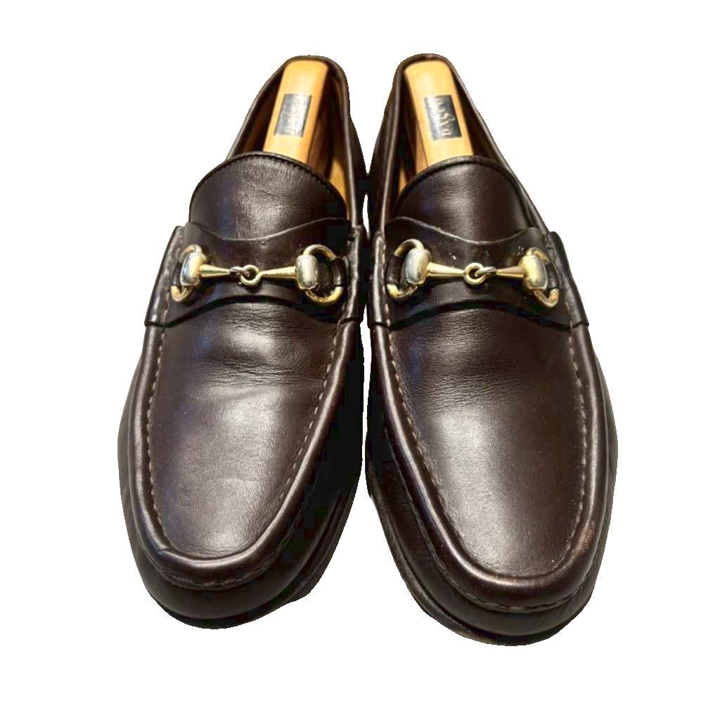 Gucci Horsebit Loafers Gold Brown — view 5