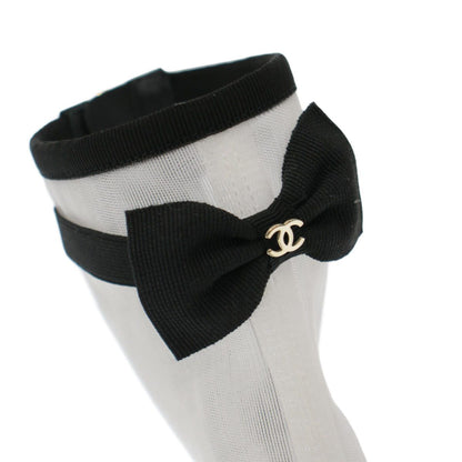Chanel CC Logo Mesh Short Boots Black White — view 6