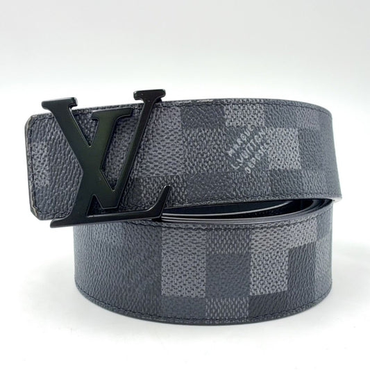 Louis Vuitton LV Damoflage 40 Leather Gray Black Belt