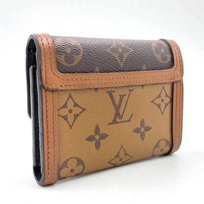 Louis Vuitton Portefeuille Dauphine Compact Monogram Reverse Leather Brown — view 2