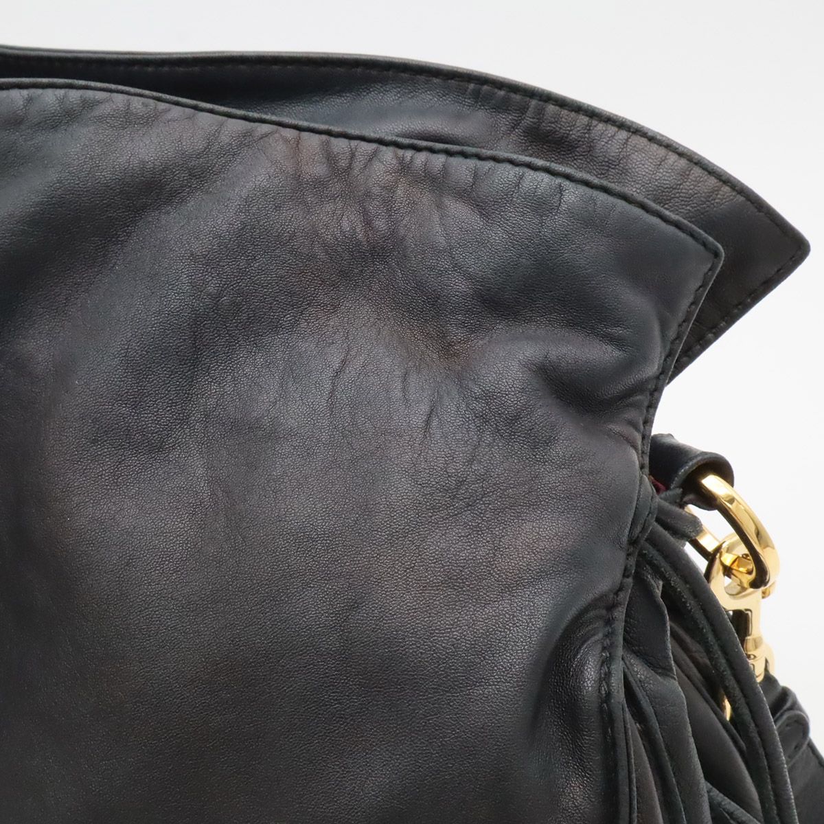 Loewe Flamenco Shoulder Bag Pochette Crossbody 2-Way Drawstring Fringe Tassel — view 8