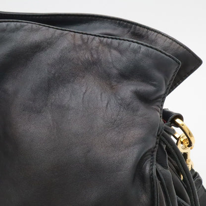 Loewe Flamenco Shoulder Bag Pochette Crossbody 2-Way Drawstring Fringe Tassel — view 8