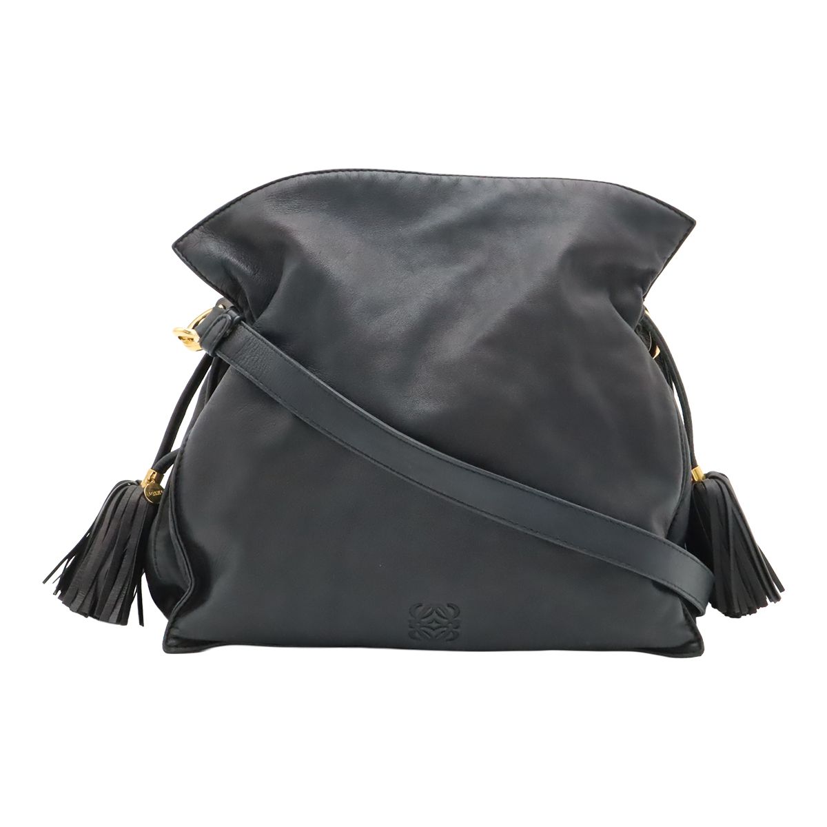 Loewe Flamenco Shoulder Bag Pochette Crossbody 2-Way Drawstring Fringe Tassel