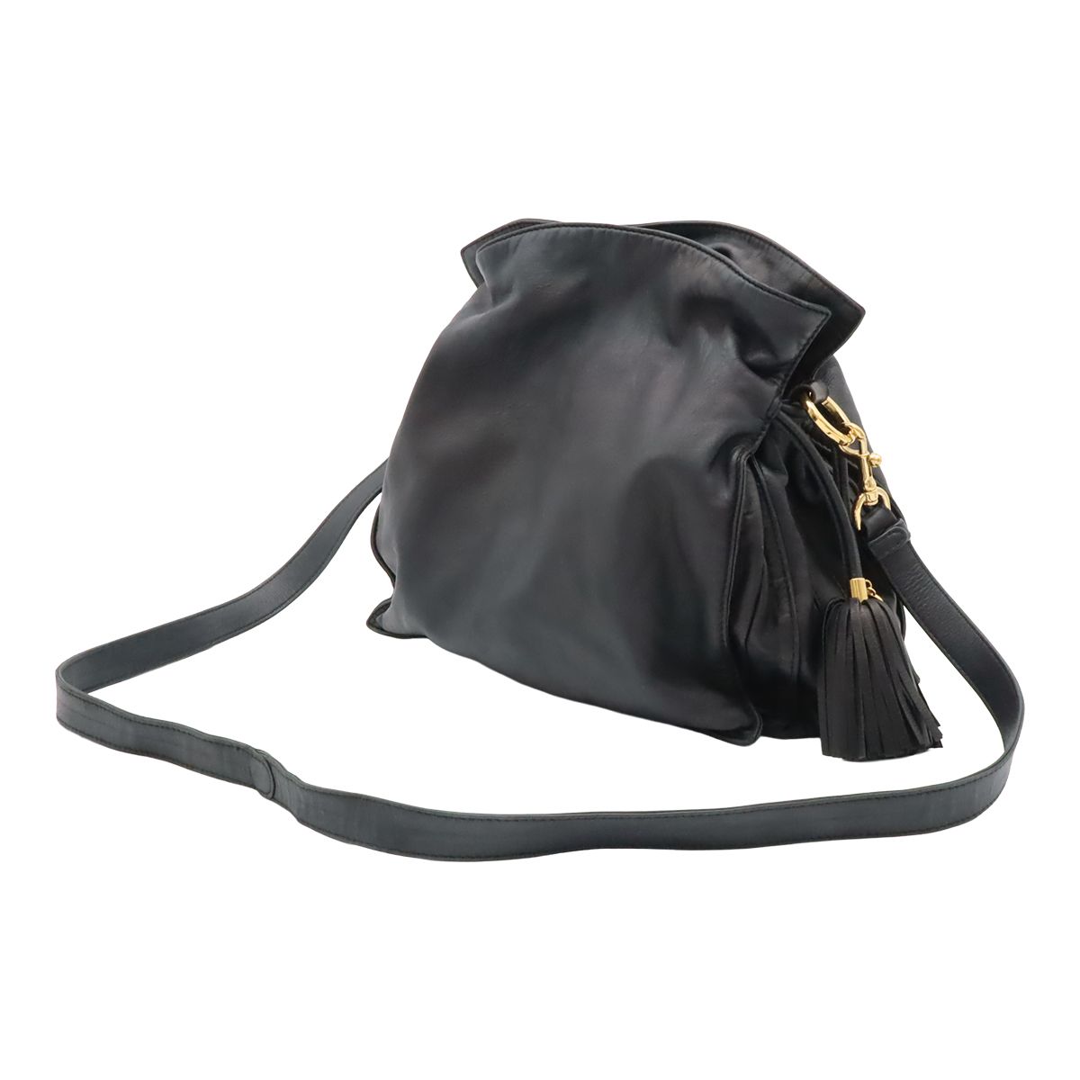 Loewe Flamenco Shoulder Bag Pochette Crossbody 2-Way Drawstring Fringe Tassel — view 2