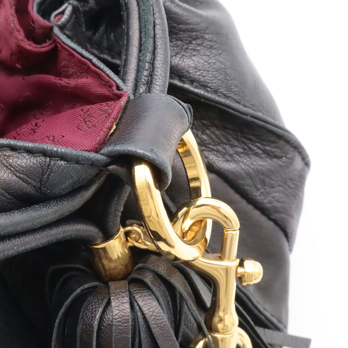 Loewe Flamenco Shoulder Bag Pochette Crossbody 2-Way Drawstring Fringe Tassel — view 5