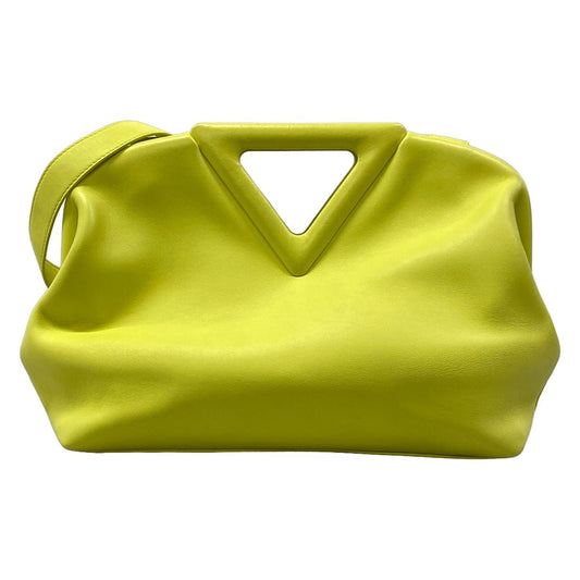 Bottega Veneta Shoulder Bag Yellow 2-Way Leather