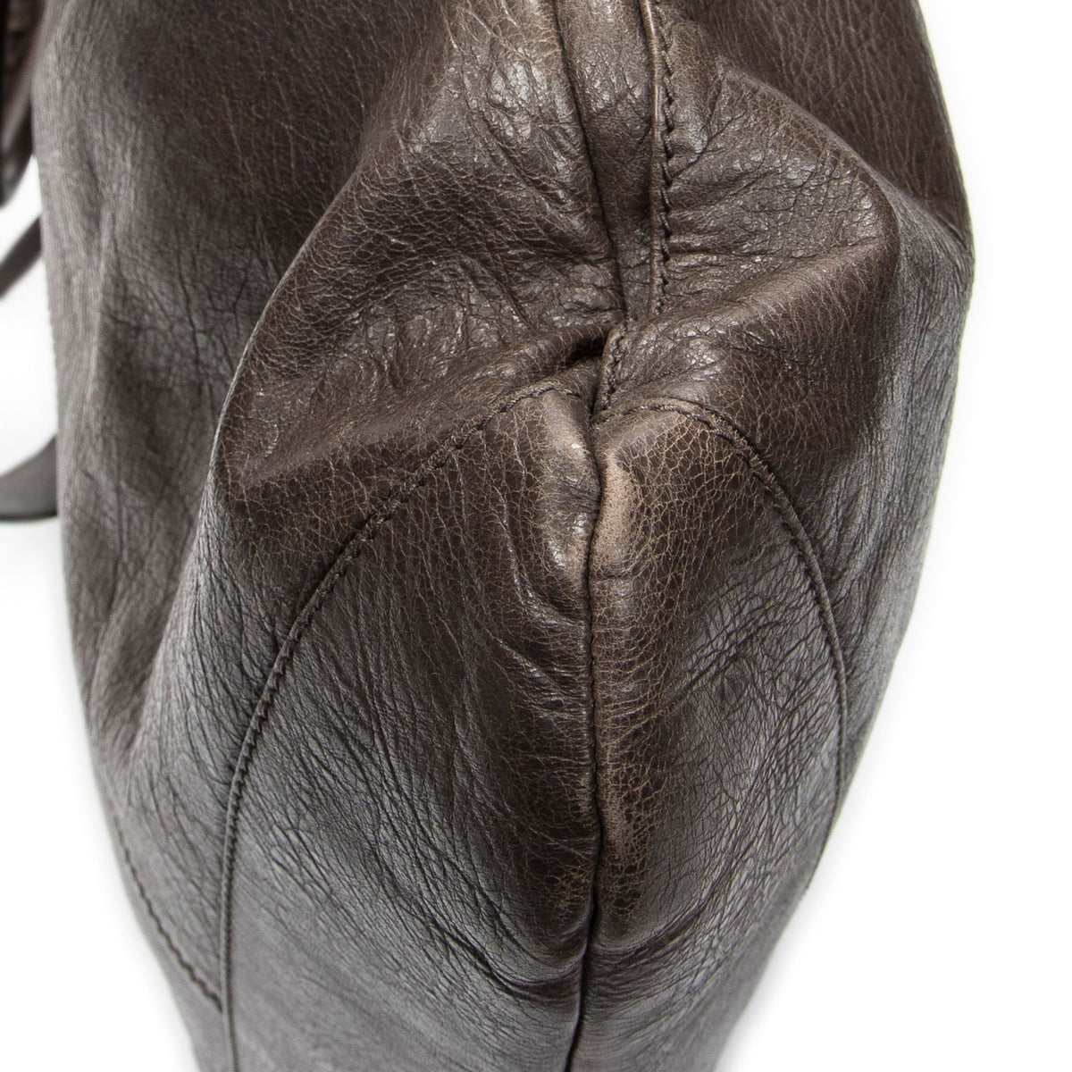 Balenciaga Classic Square Brown Distressed Calfskin — view 7