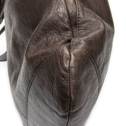 Balenciaga Classic Square Brown Distressed Calfskin — view 7
