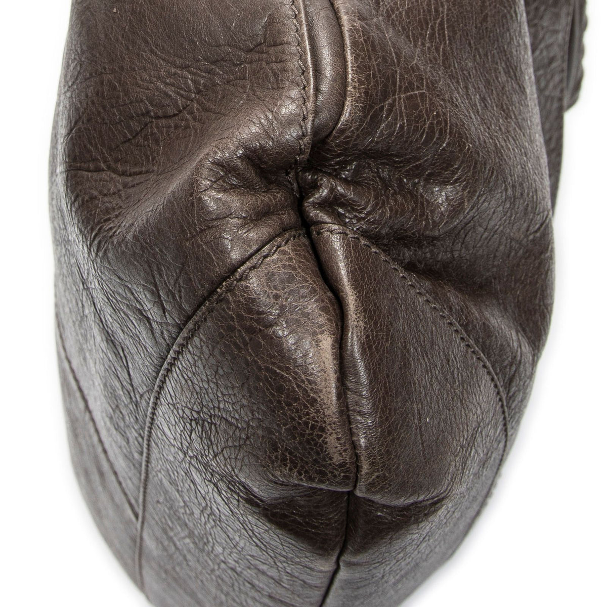 Balenciaga Classic Square Brown Distressed Calfskin — view 8
