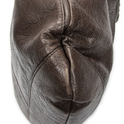 Balenciaga Classic Square Brown Distressed Calfskin — view 8