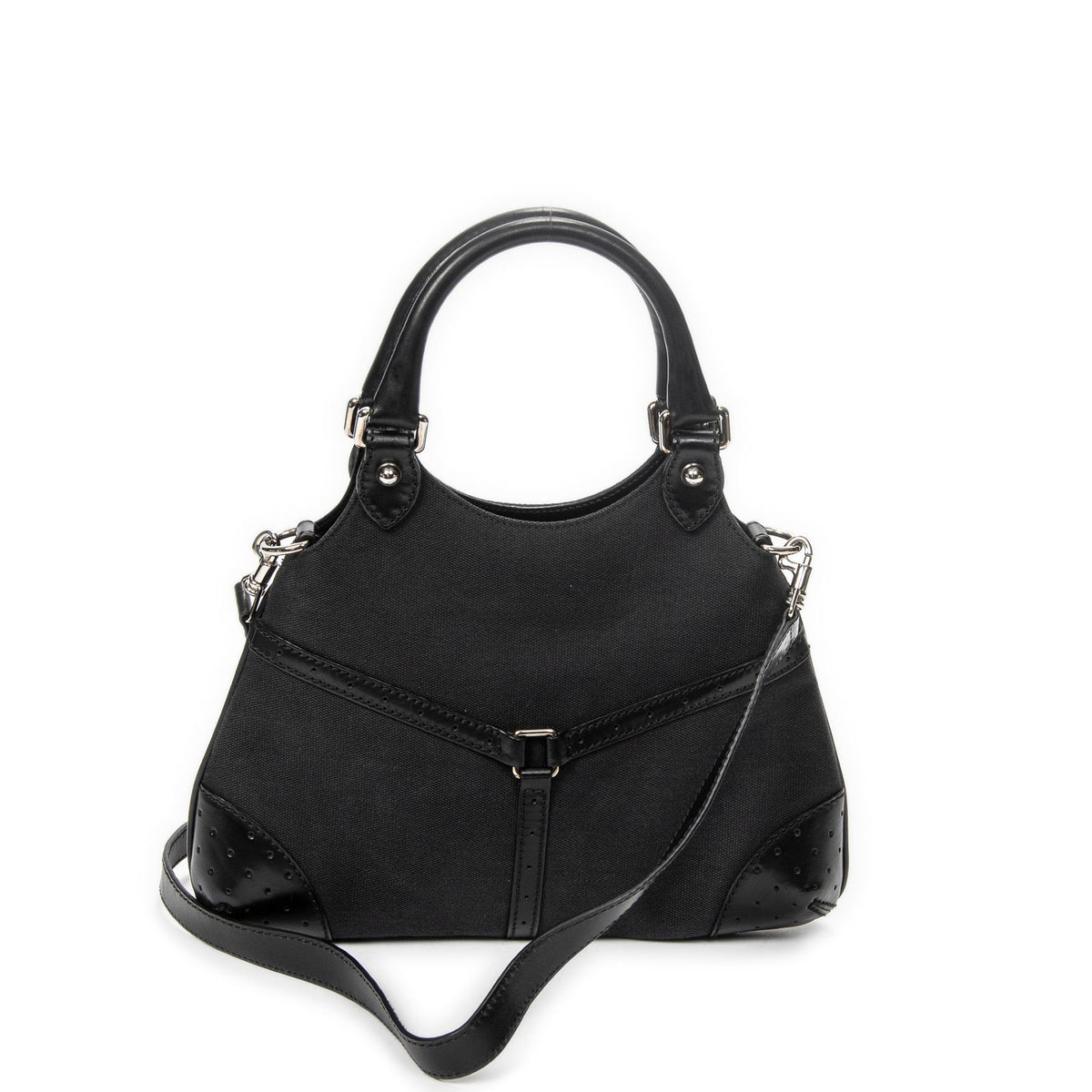 Gucci Rains Small Shoulder Bag Black Canvas — view 5