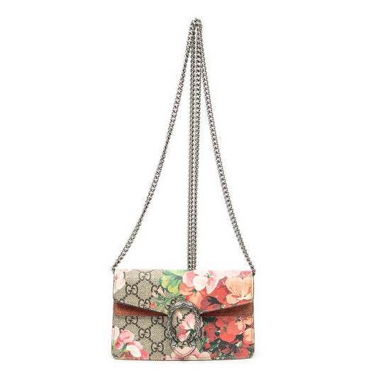 Gucci Dionysus Mini Chain Crossbody Pink Beige Blooms Pattern Supreme