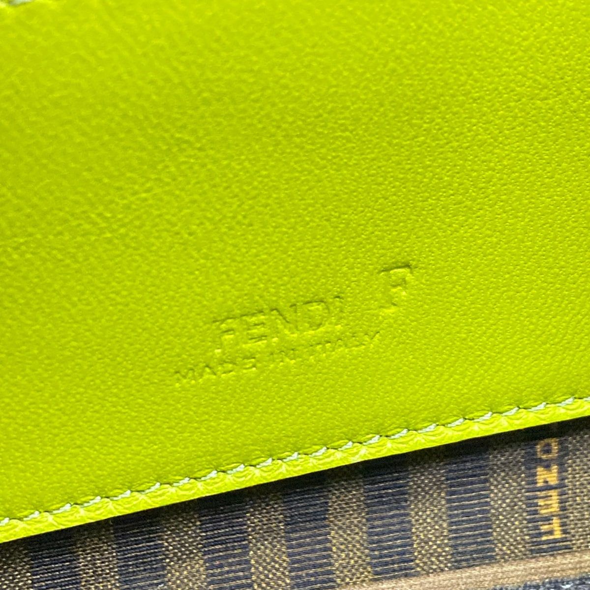 Fendi Shoulder Bag Bucket Green Leather — view 8