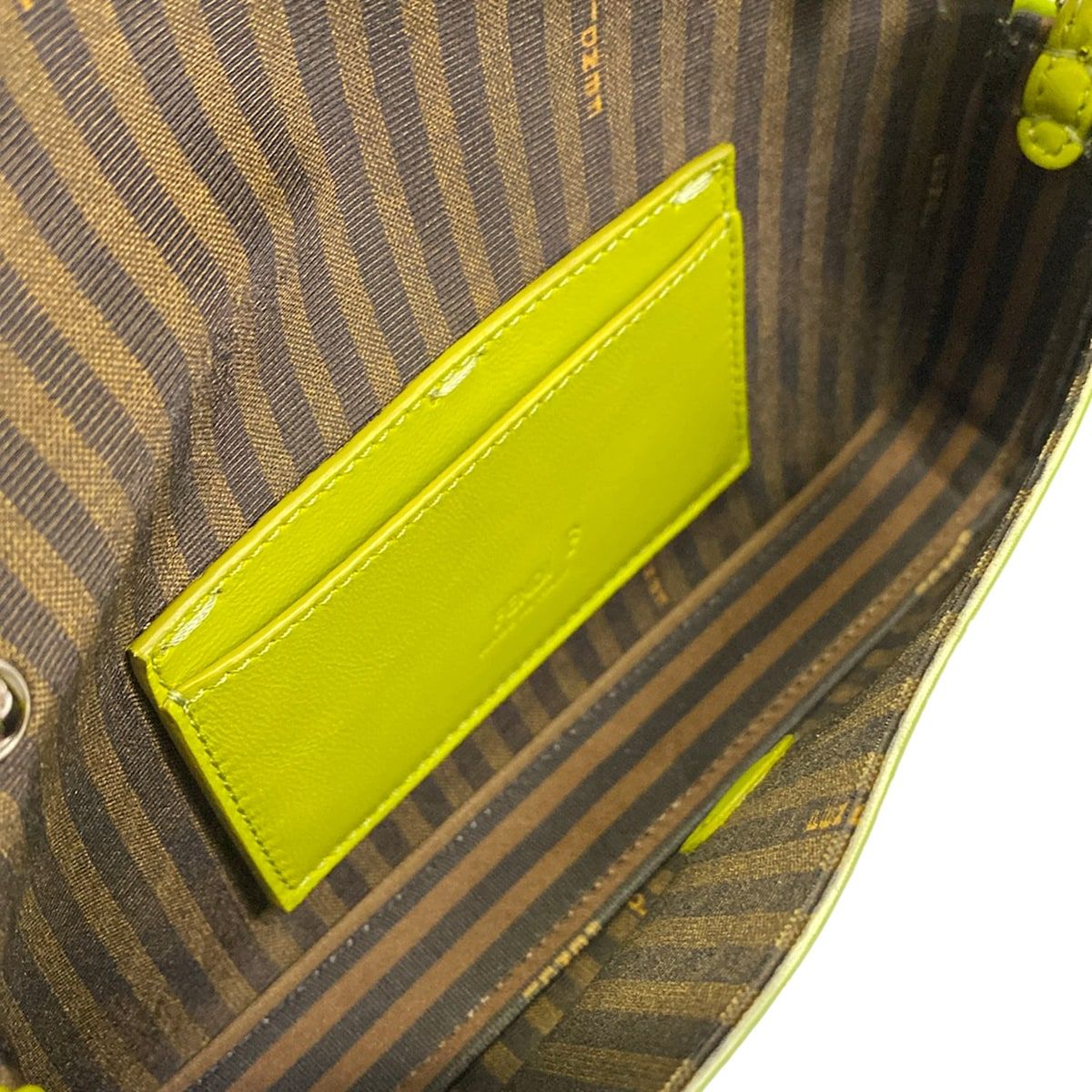Fendi Shoulder Bag Bucket Green Leather — view 7