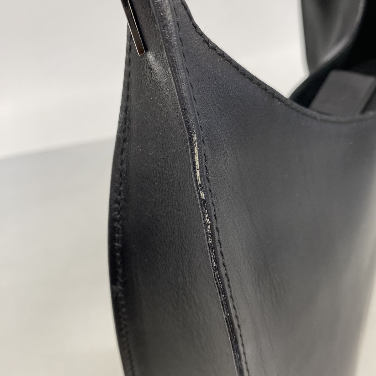 Gucci Shoulder Bag Leather Black Silver — view 8