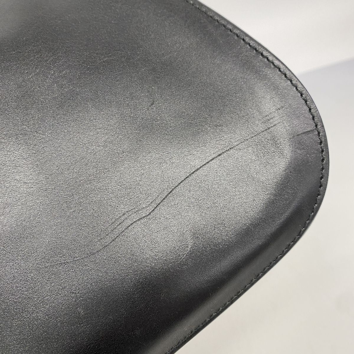 Gucci Shoulder Bag Leather Black Silver — view 6