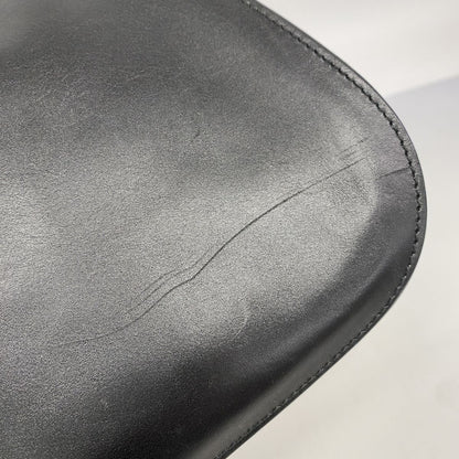 Gucci Shoulder Bag Leather Black Silver — view 6
