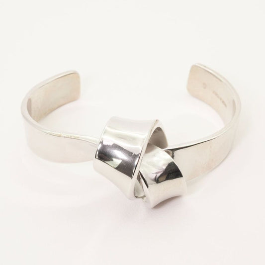 Celine Knot Wide Cuff Bangle Bracelet S 24-4700s